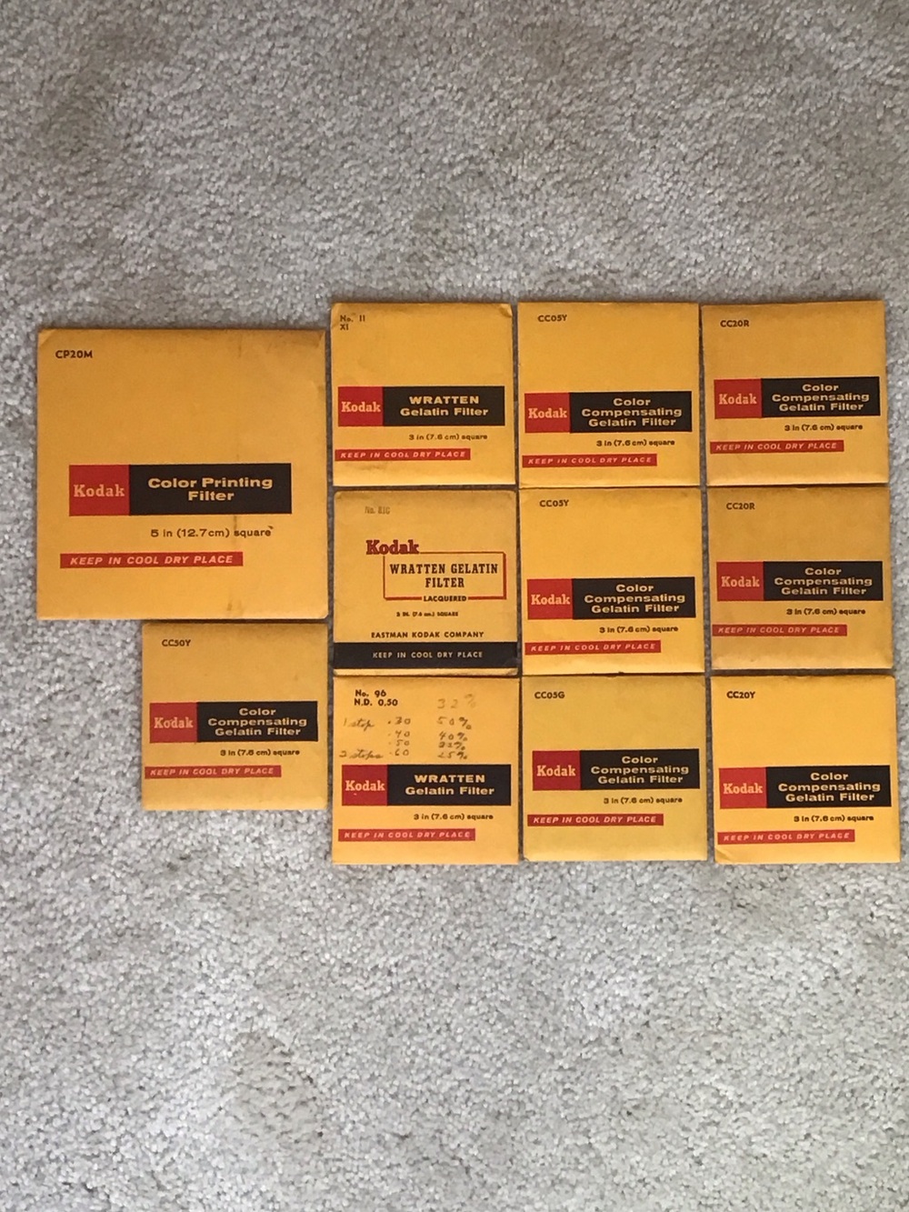 Vintage Kodak Gelatin Filters in Original Packaging, Lot of 10+